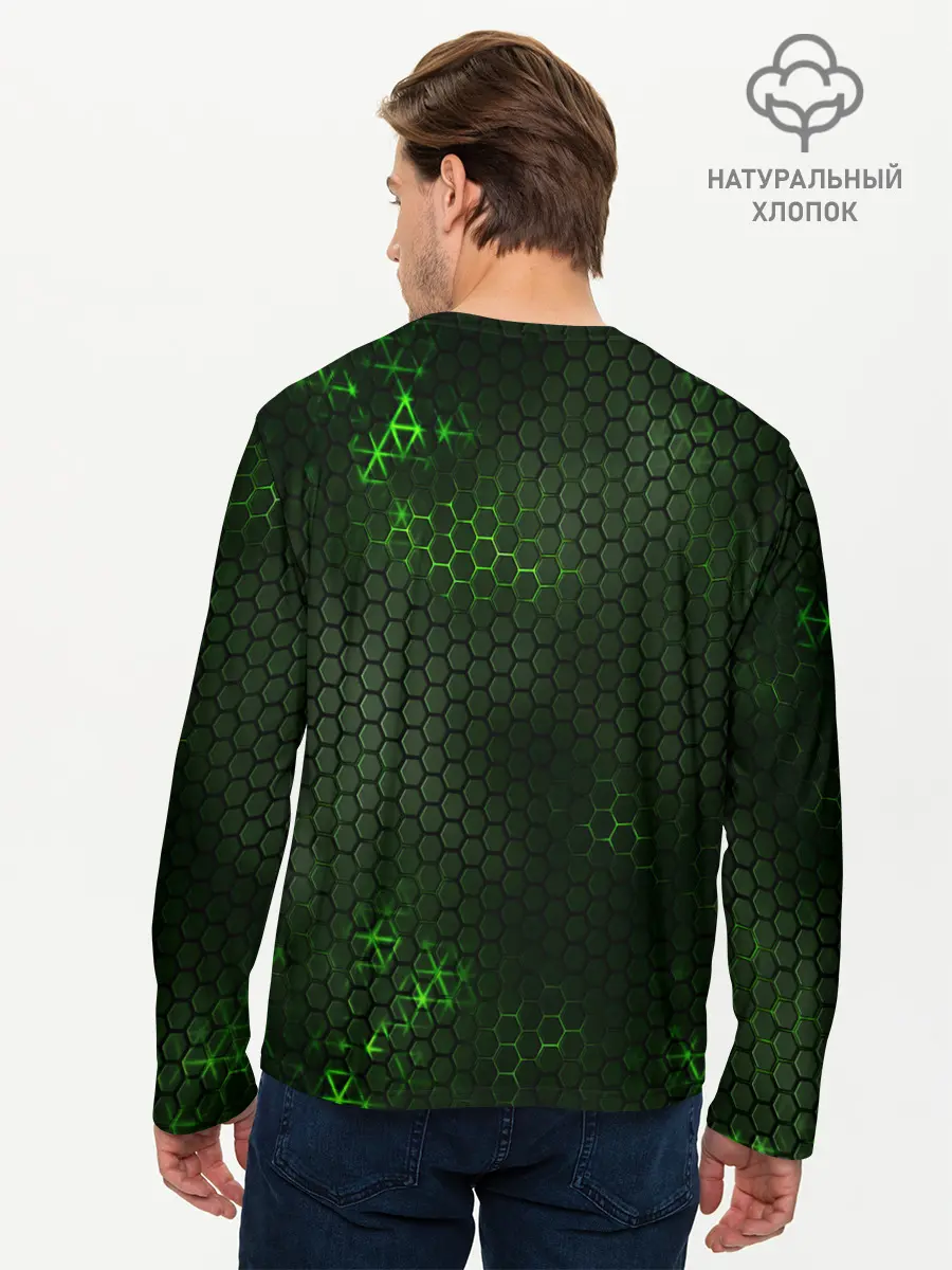 Мужской лонгслив базовый / ЗЕЛЕНАЯ БРОНЯ / GREEN STEEL (P007_P004ooo1795839, P004ooo1795839)