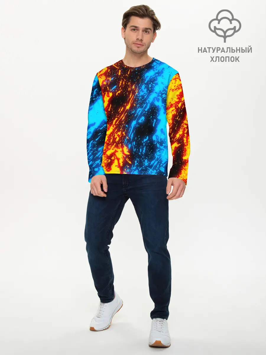 Мужской лонгслив базовый / БИТВА ОГНЕЙ (P007_P004ooo1794811, P004ooo1794811)