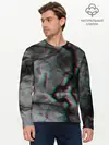 Мужской лонгслив базовый / МОЛНИИ GLITCH (P007_P004ooo1798619, P004ooo1798619)
