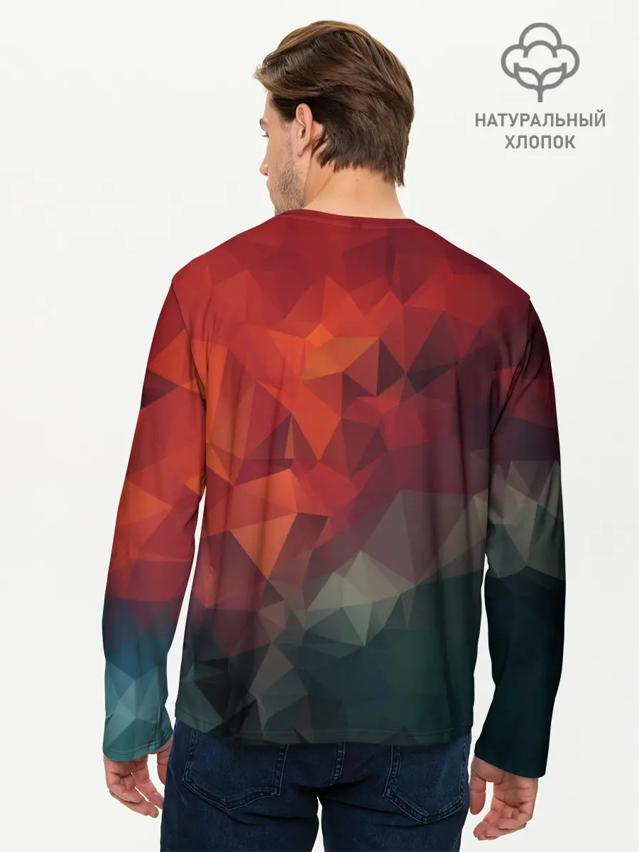 Мужской лонгслив базовый / АБСТРАКЦИЯ. (P007_P004ooo1798767, P004ooo1798767)