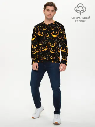 Мужской лонгслив базовый / Хэллоуин