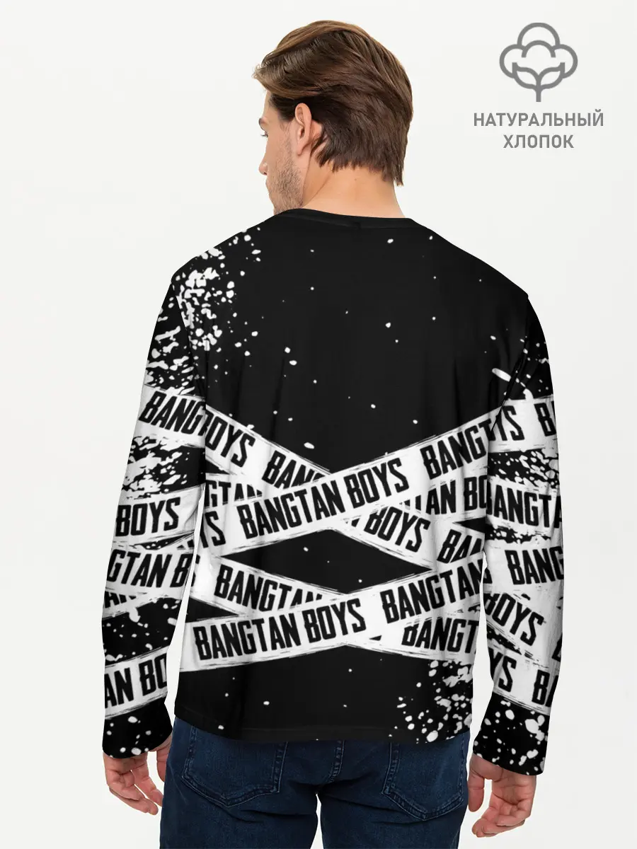 Мужской лонгслив базовый / BTS / БТС (P007_P004ooo1799049, P004ooo1799049)