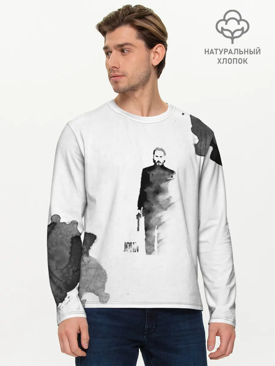 Мужской лонгслив базовый / Джон Уик (P007_P004ooo1801643, P004ooo1801643)