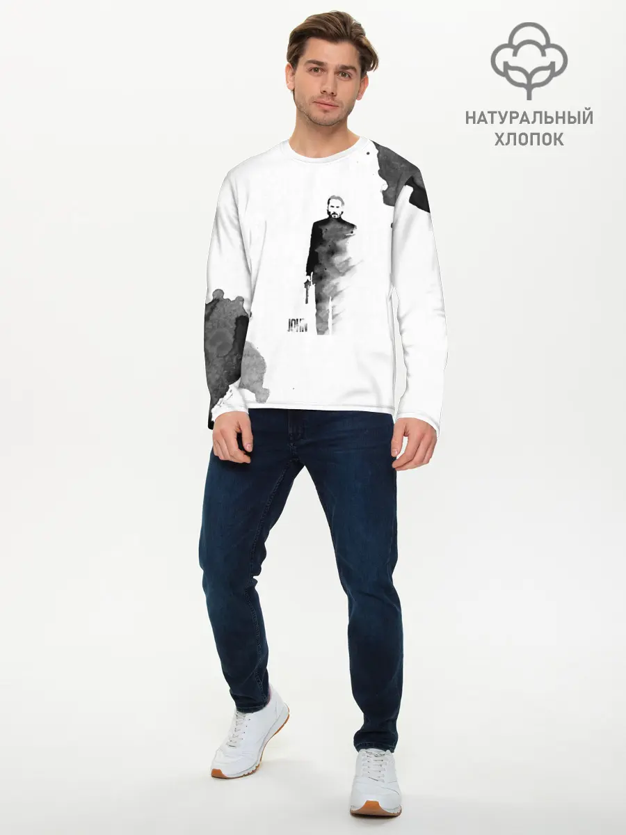 Мужской лонгслив базовый / Джон Уик (P007_P004ooo1801643, P004ooo1801643)