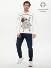 Мужской лонгслив базовый / Мопс в рюкзаке (P007_P004ooo1801753, P004ooo1801753)