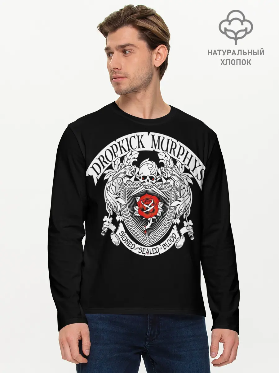 Мужской лонгслив базовый / Dropkick Murphys (P007_P004ooo1801855, P004ooo1801855)