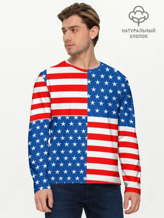 Мужской лонгслив базовый / США