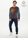 Мужской лонгслив базовый / Радужная чешуя (P007_P004ooo1803863, P004ooo1803863)