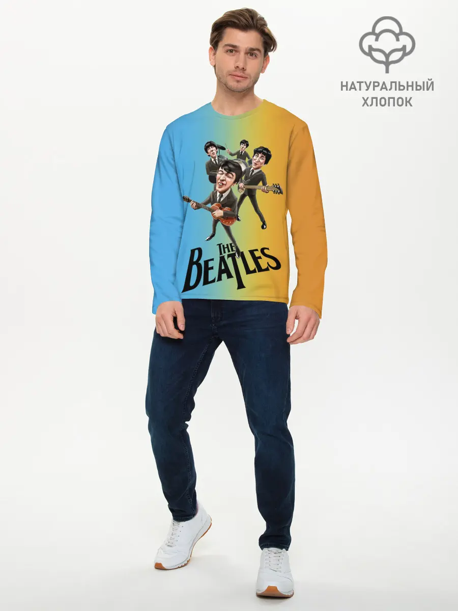Мужской лонгслив базовый / The Beatles (P007_P004ooo1803063, P004ooo1803063)
