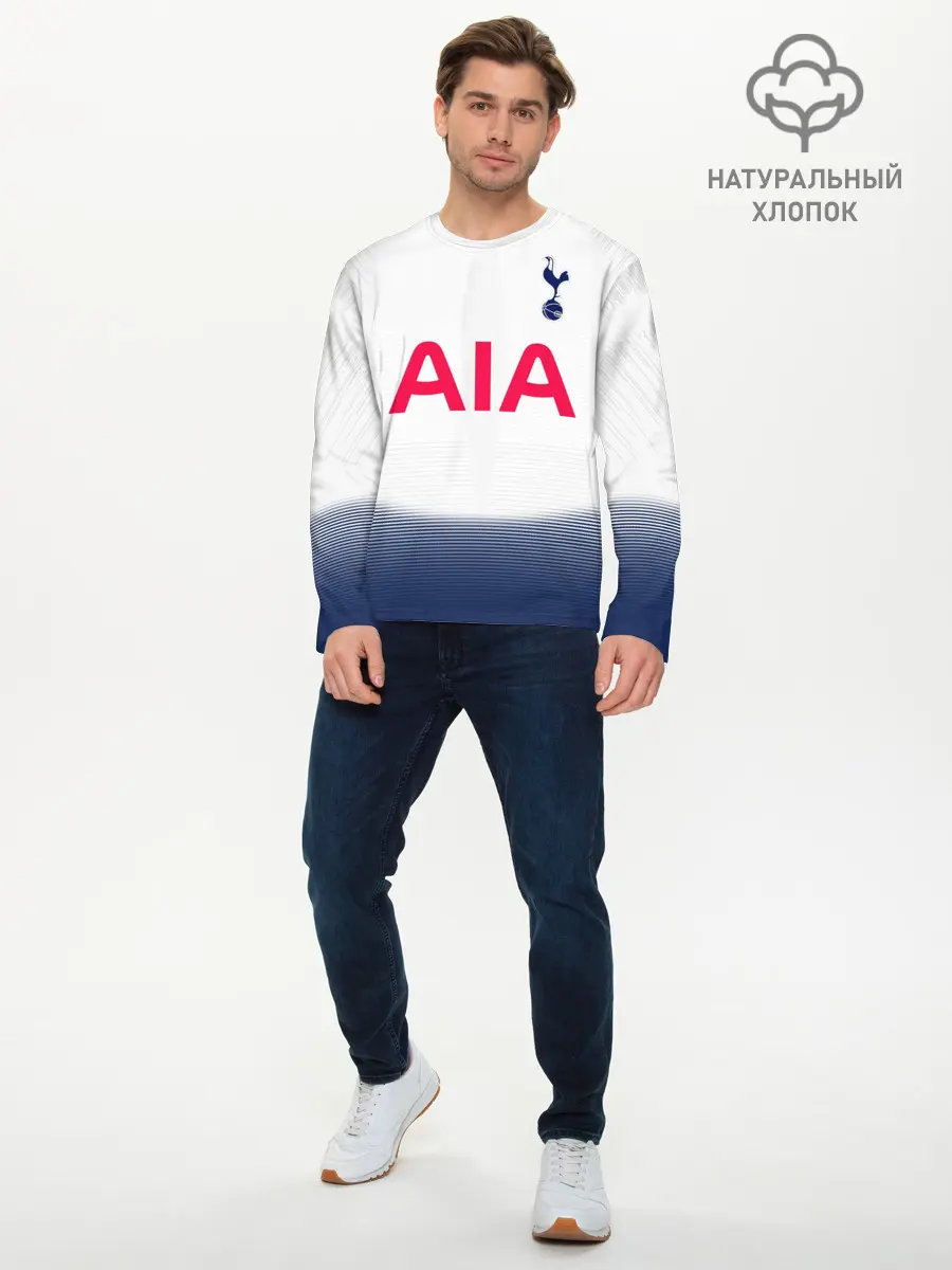 Мужской лонгслив базовый / Dele Alli home 18-19 (P007_P004ooo1804649, P004ooo1804649)