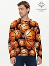 Мужской лонгслив базовый / Баскетбольные мячи (P007_P004ooo1805065, P004ooo1805065)
