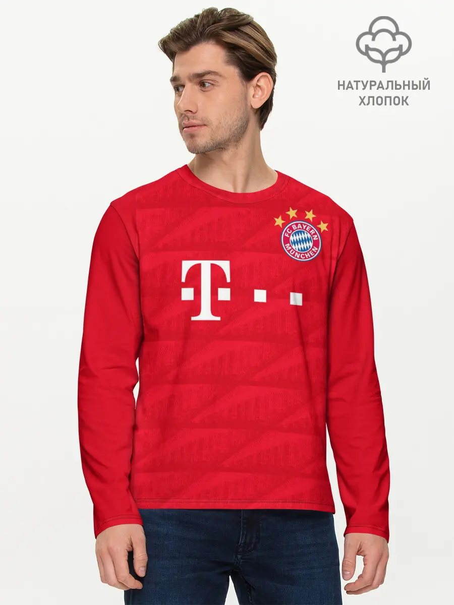 Мужской лонгслив базовый / Lewandowski home 19-20 (P007_P004ooo1804089, P004ooo1804089)