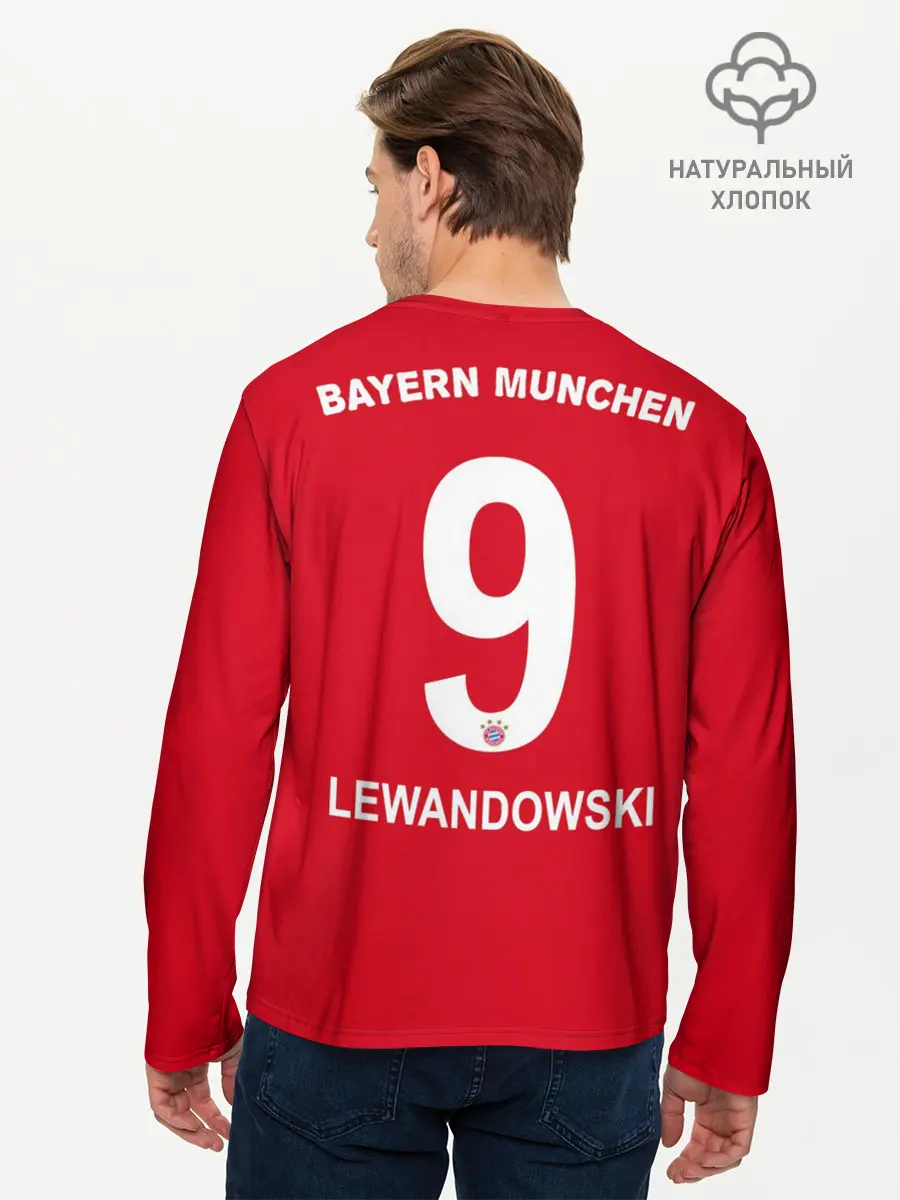 Мужской лонгслив базовый / Lewandowski home 19-20 (P007_P004ooo1804089, P004ooo1804089)