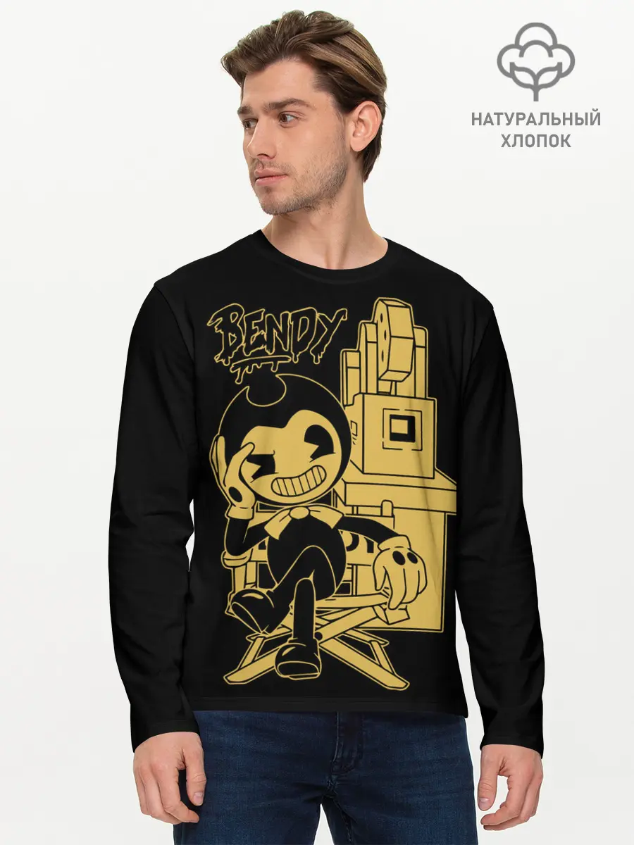 Мужской лонгслив базовый / Bendy And The Ink Machine (P007_P004ooo1804449, P004ooo1804449)