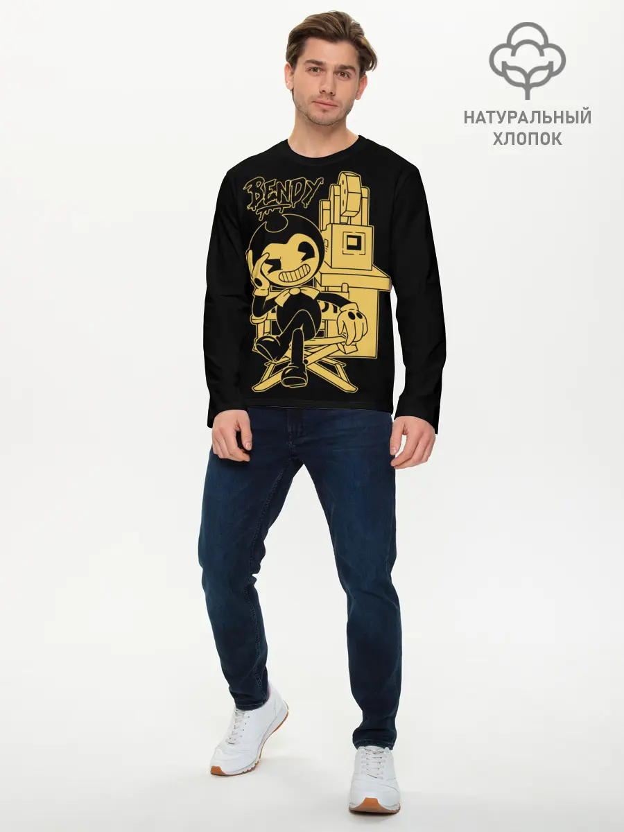 Мужской лонгслив базовый / Bendy And The Ink Machine (P007_P004ooo1804449, P004ooo1804449)