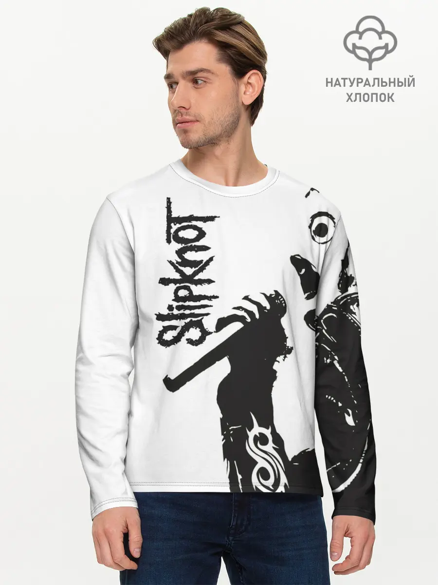 Мужской лонгслив базовый / Slipknot. (P007_P004ooo1806043, P004ooo1806043)