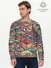 Мужской лонгслив базовый / Психоделика (P007_P004ooo1805305, P004ooo1805305)