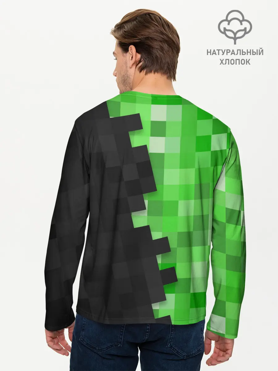 Мужской лонгслив базовый / Minecraft EARTH (P007_P004ooo1805573, P004ooo1805573)