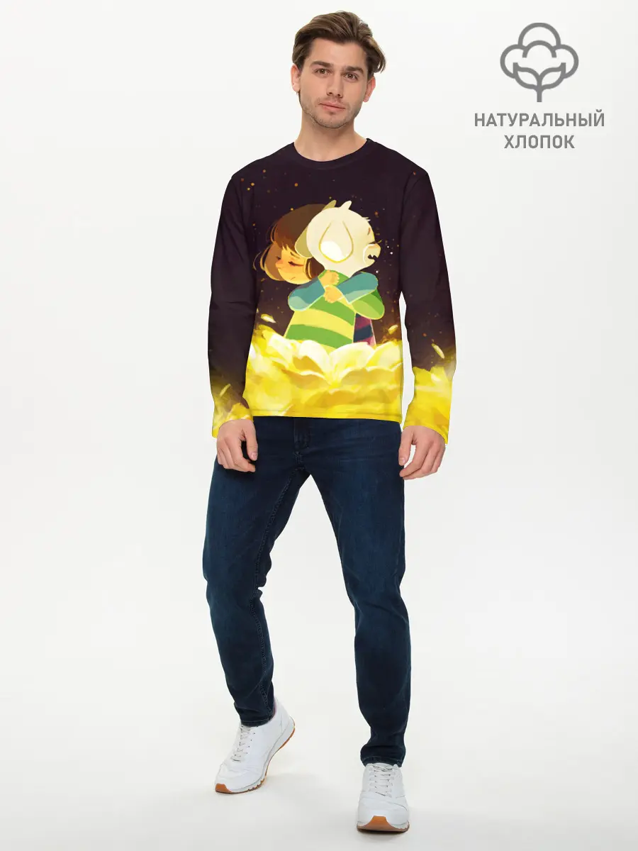 Мужской лонгслив базовый / Фриск и Азриэль - UNDERTALE (P007_P004ooo1807279, P004ooo1807279)