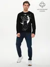 Мужской лонгслив базовый / Кошка колдунья (P007_P004ooo1806453, P004ooo1806453)