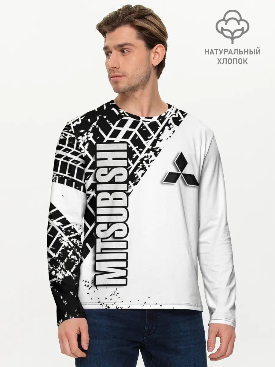 Мужской лонгслив базовый / Mitsubishi (P007_P004ooo1806695, P004ooo1806695)
