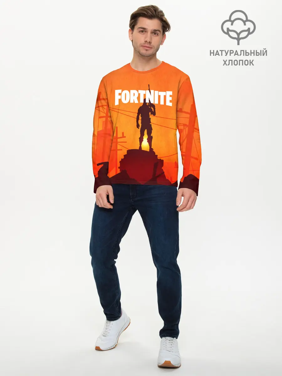 Мужской лонгслив базовый / Fortnite. (P007_P004ooo1808101, P004ooo1808101)