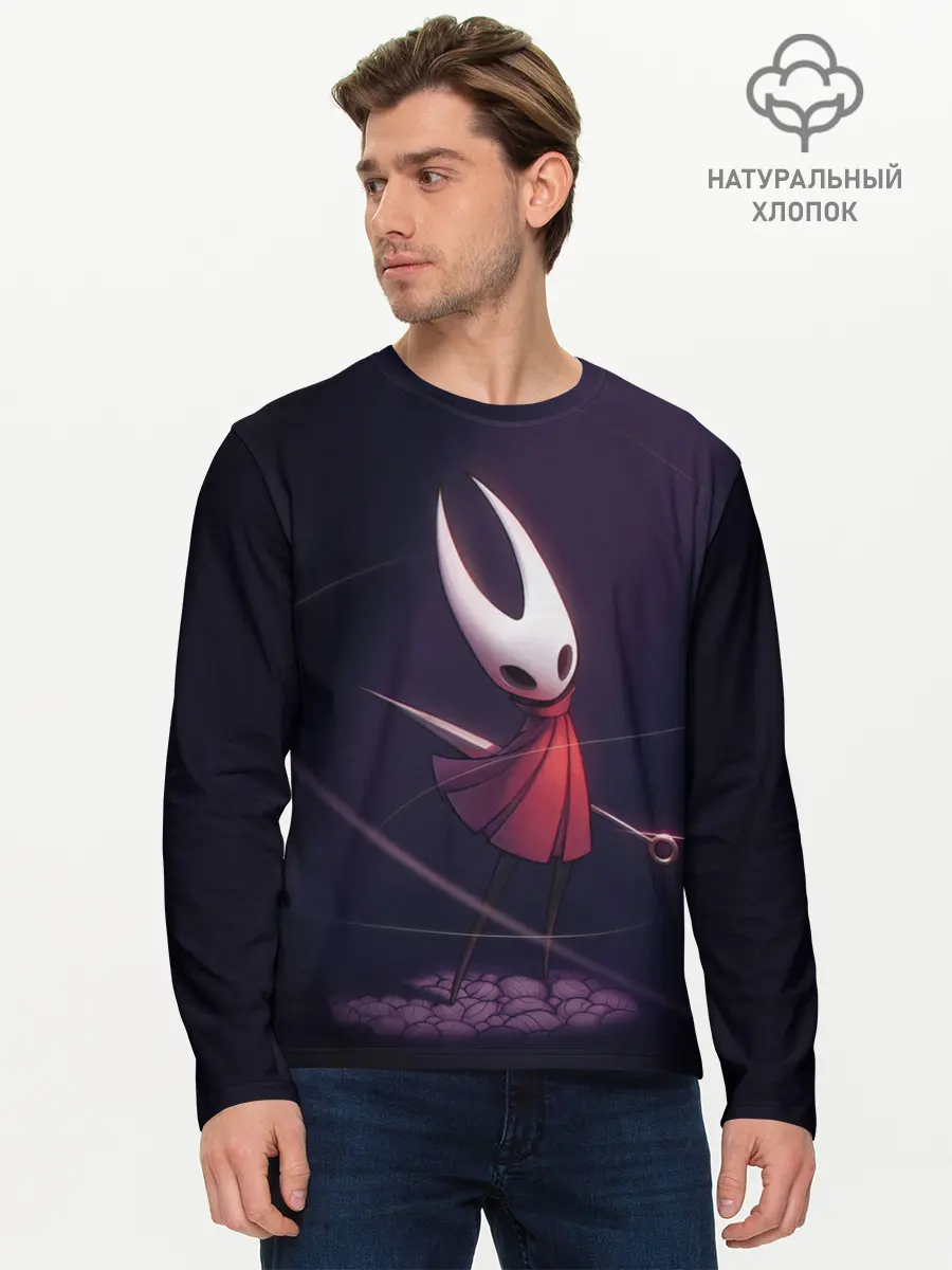 Мужской лонгслив базовый / Hollow Knight (P007_P004ooo1808823, P004ooo1808823)