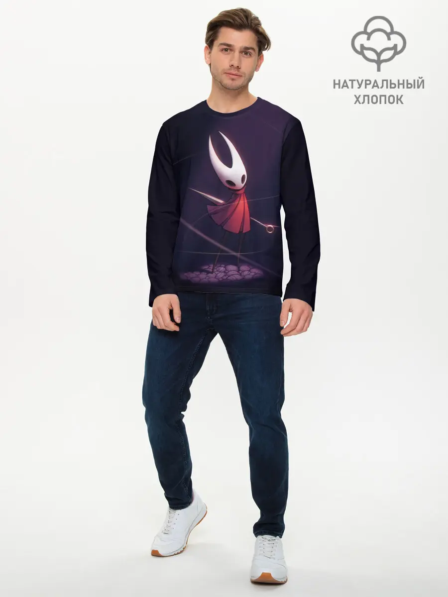 Мужской лонгслив базовый / Hollow Knight (P007_P004ooo1808823, P004ooo1808823)