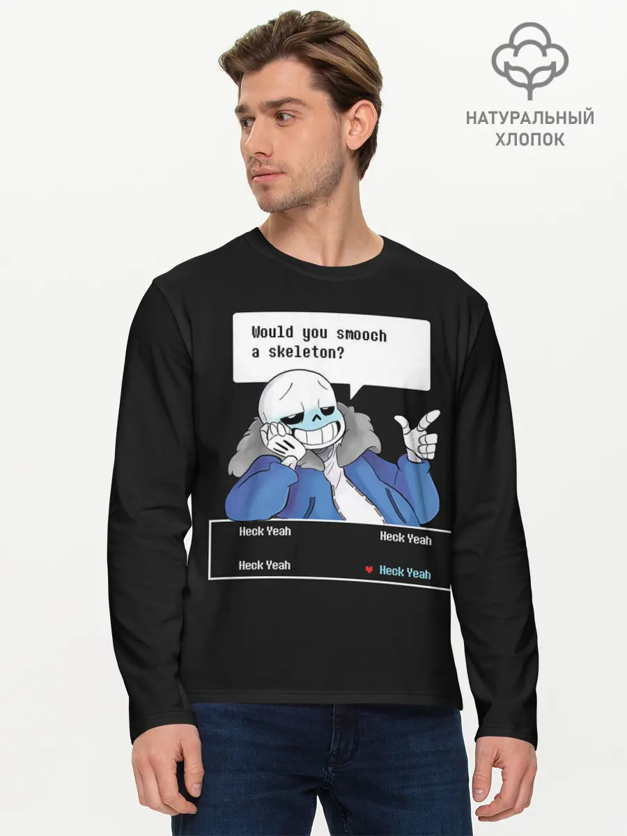 Мужской лонгслив базовый / Undertale (P007_P004ooo1807683, P004ooo1807683)