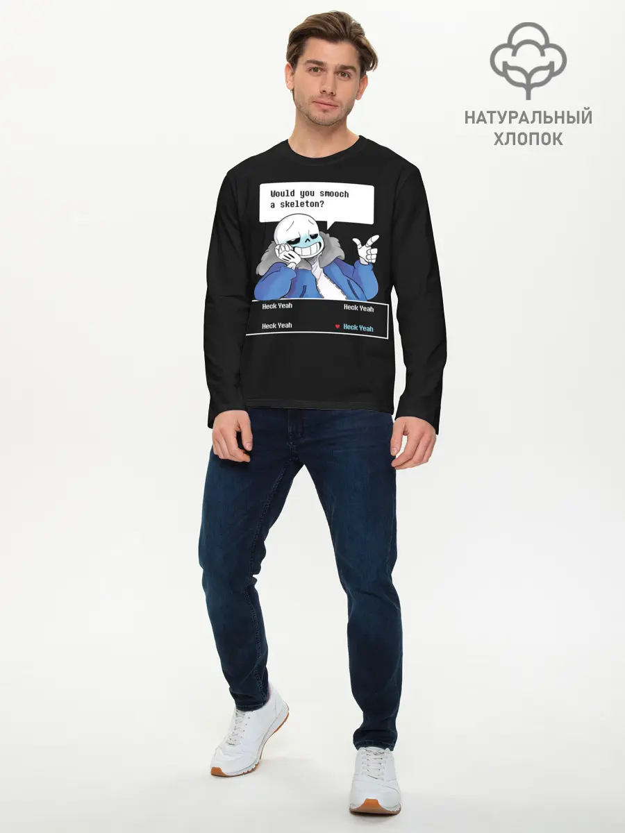 Мужской лонгслив базовый / Undertale (P007_P004ooo1807683, P004ooo1807683)