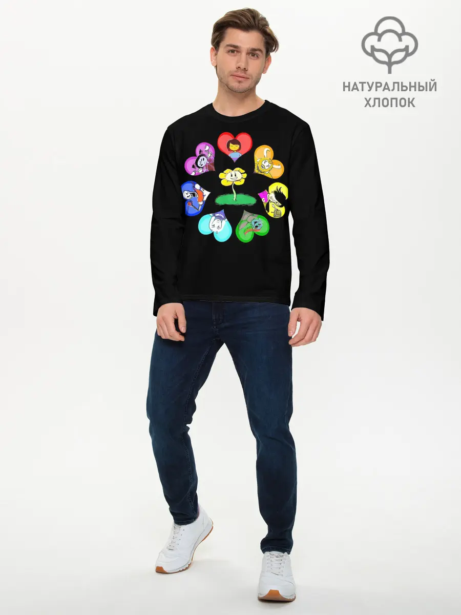 Мужской лонгслив базовый / Undertale (P007_P004ooo1807647, P004ooo1807647)