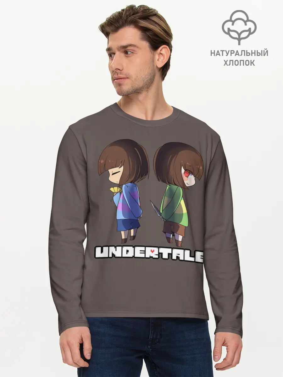Мужской лонгслив базовый / Undertale (P007_P004ooo1807649, P004ooo1807649)