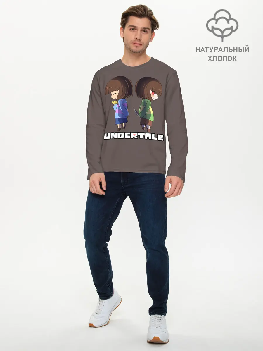 Мужской лонгслив базовый / Undertale (P007_P004ooo1807649, P004ooo1807649)