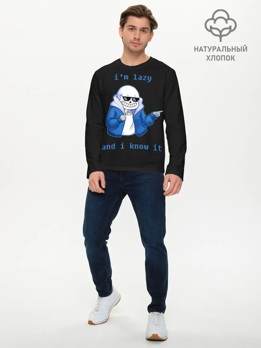 Мужской лонгслив базовый / Undertale (P007_P004ooo1807677, P004ooo1807677)