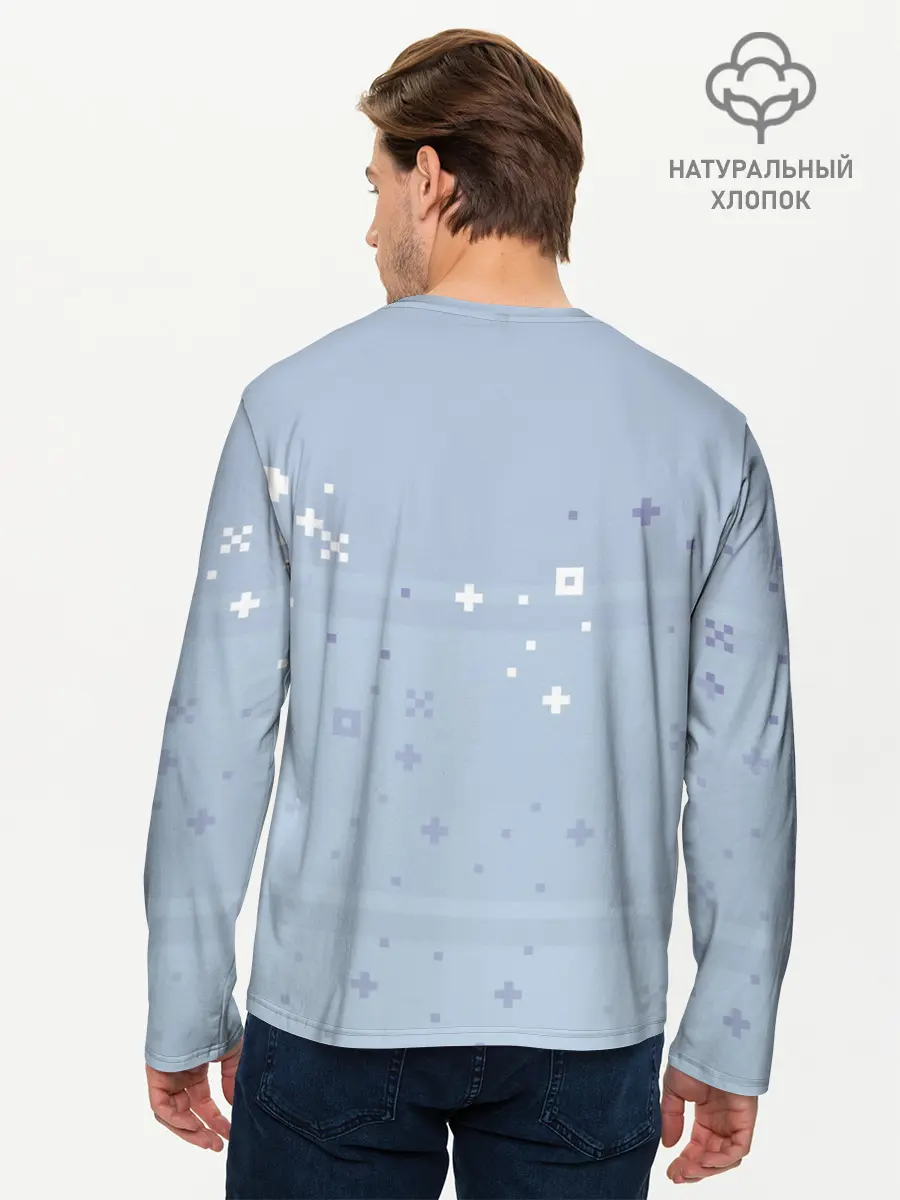 Мужской лонгслив базовый / Marshmello Pixel (P007_P004ooo1807961, P004ooo1807961)