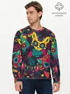 Мужской лонгслив базовый / Кошачий День Мёртвых (P007_P004ooo1809447, P004ooo1809447)