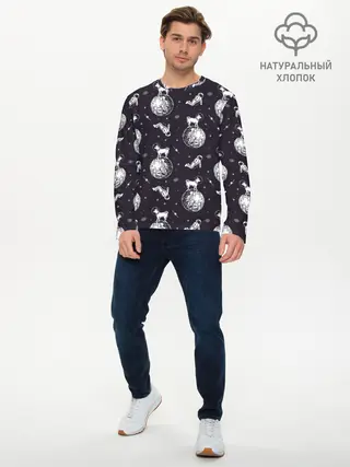 Мужской лонгслив базовый / Собаки - астронавты