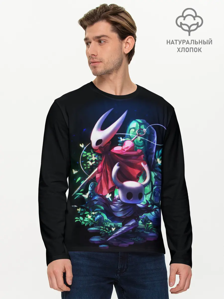 Мужской лонгслив базовый / Hollow Knight (P007_P004ooo1809847, P004ooo1809847)