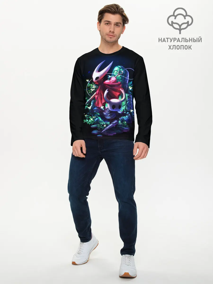 Мужской лонгслив базовый / Hollow Knight (P007_P004ooo1809847, P004ooo1809847)
