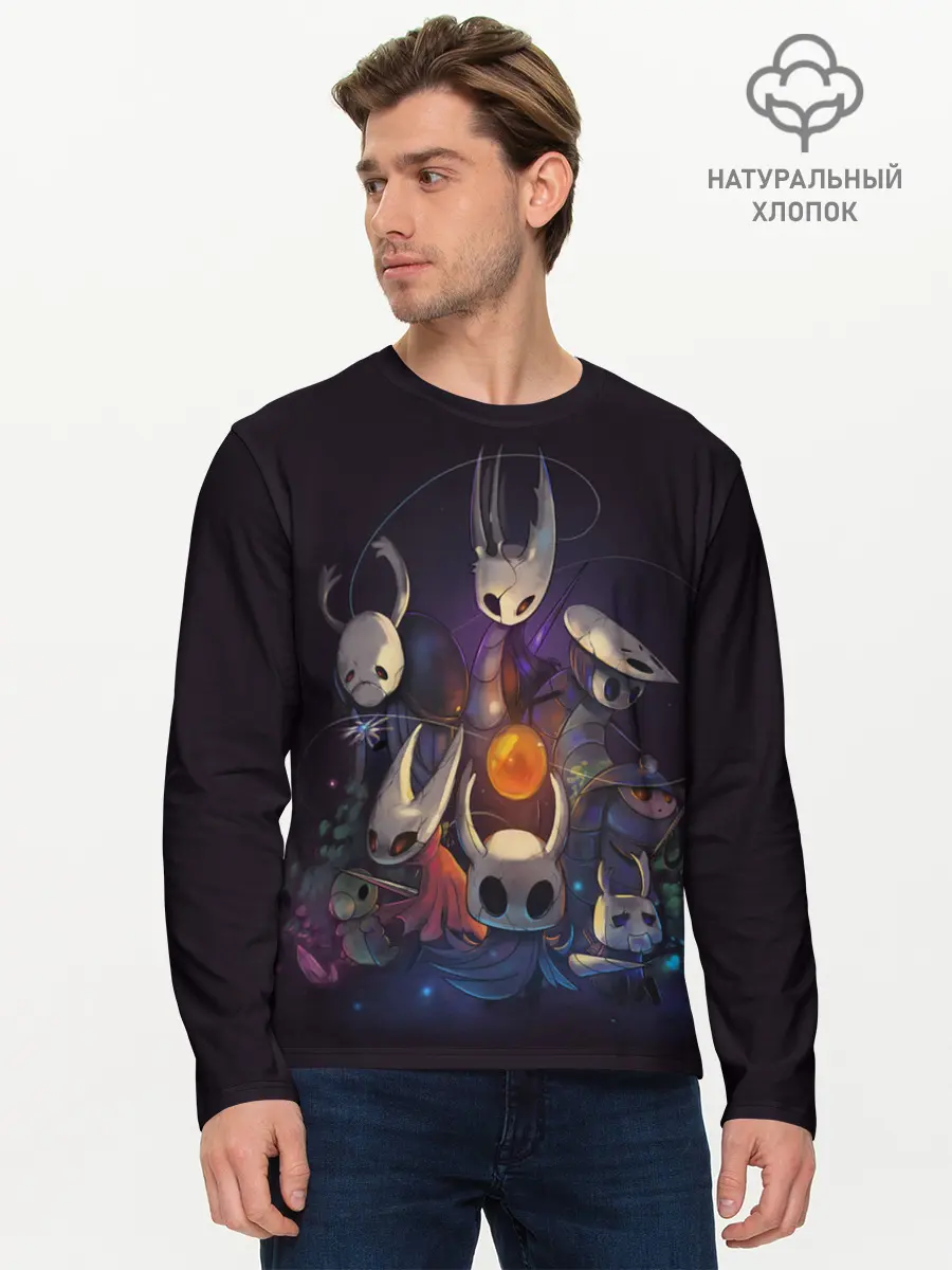 Мужской лонгслив базовый / Hollow Knight (P007_P004ooo1809851, P004ooo1809851)