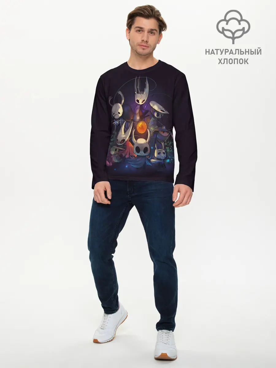 Мужской лонгслив базовый / Hollow Knight (P007_P004ooo1809851, P004ooo1809851)