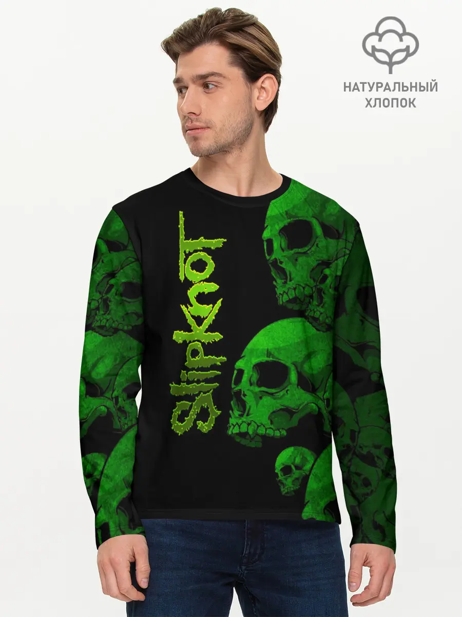 Мужской лонгслив базовый / Slipknot (P007_P004ooo1809923, P004ooo1809923)