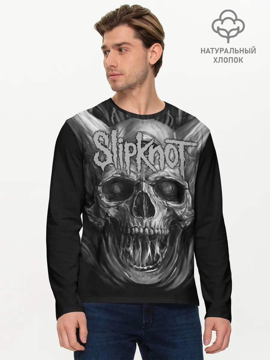 Мужской лонгслив базовый / Slipknot (P007_P004ooo1809945, P004ooo1809945)