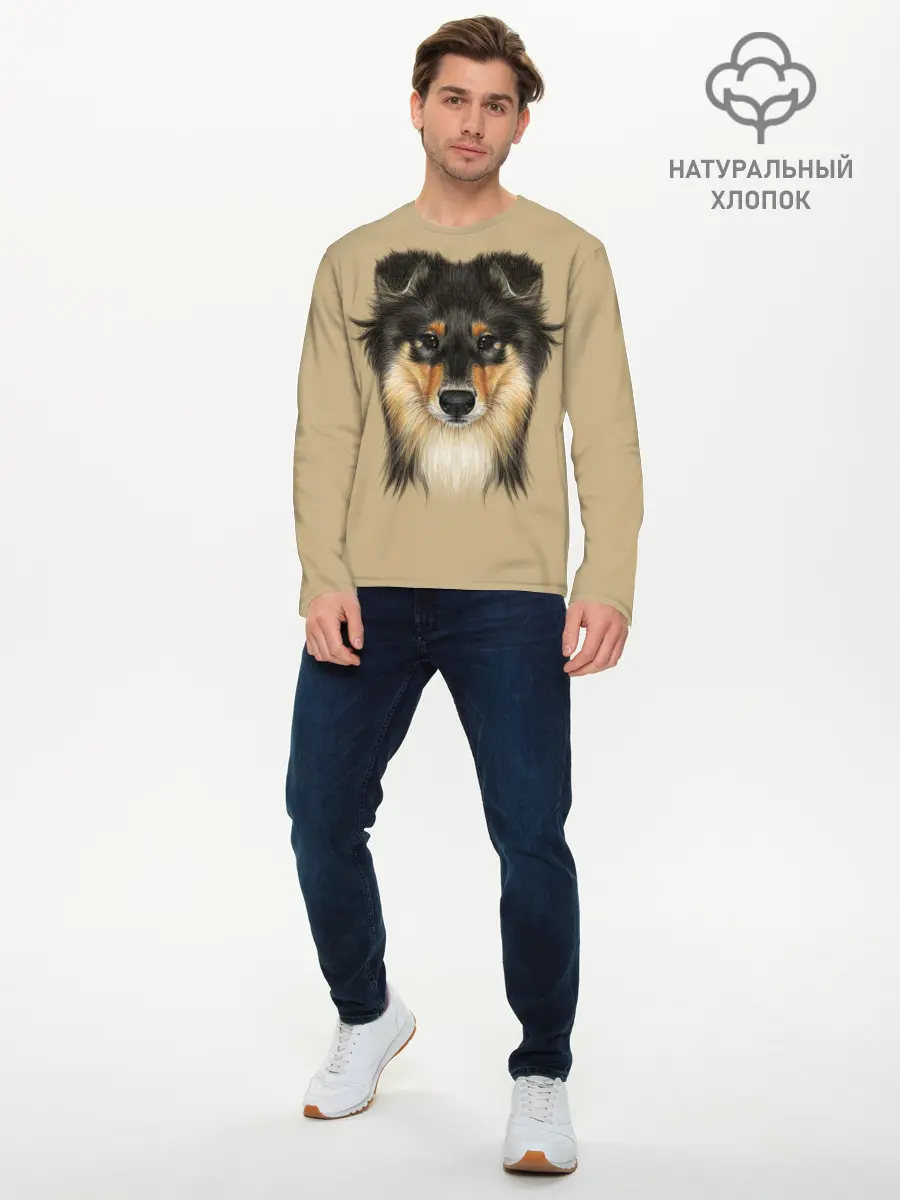 Мужской лонгслив базовый / Sheltie (P007_P004ooo1809719, P004ooo1809719)