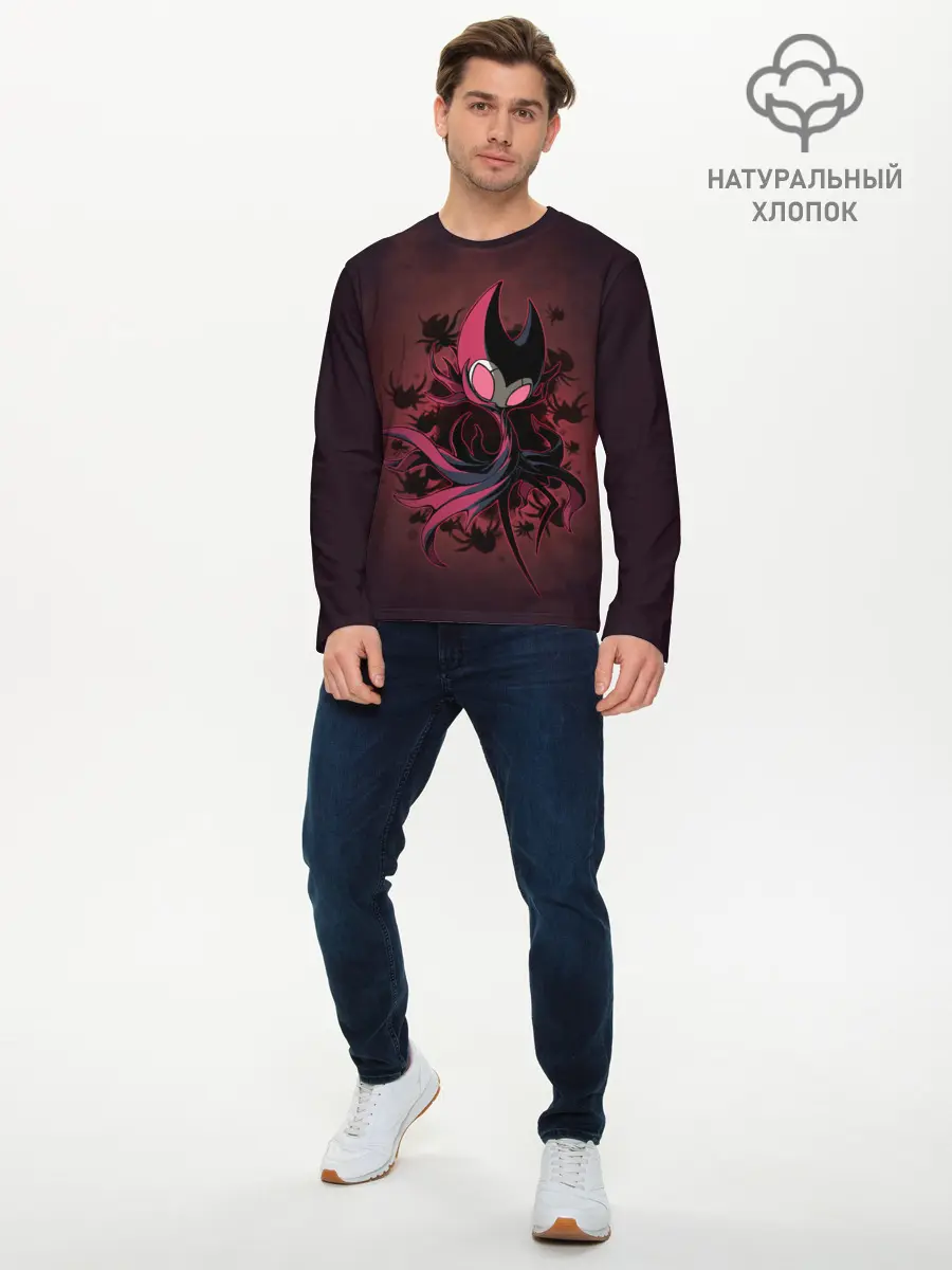 Мужской лонгслив базовый / Hollow Knight (P007_P004ooo1809807, P004ooo1809807)