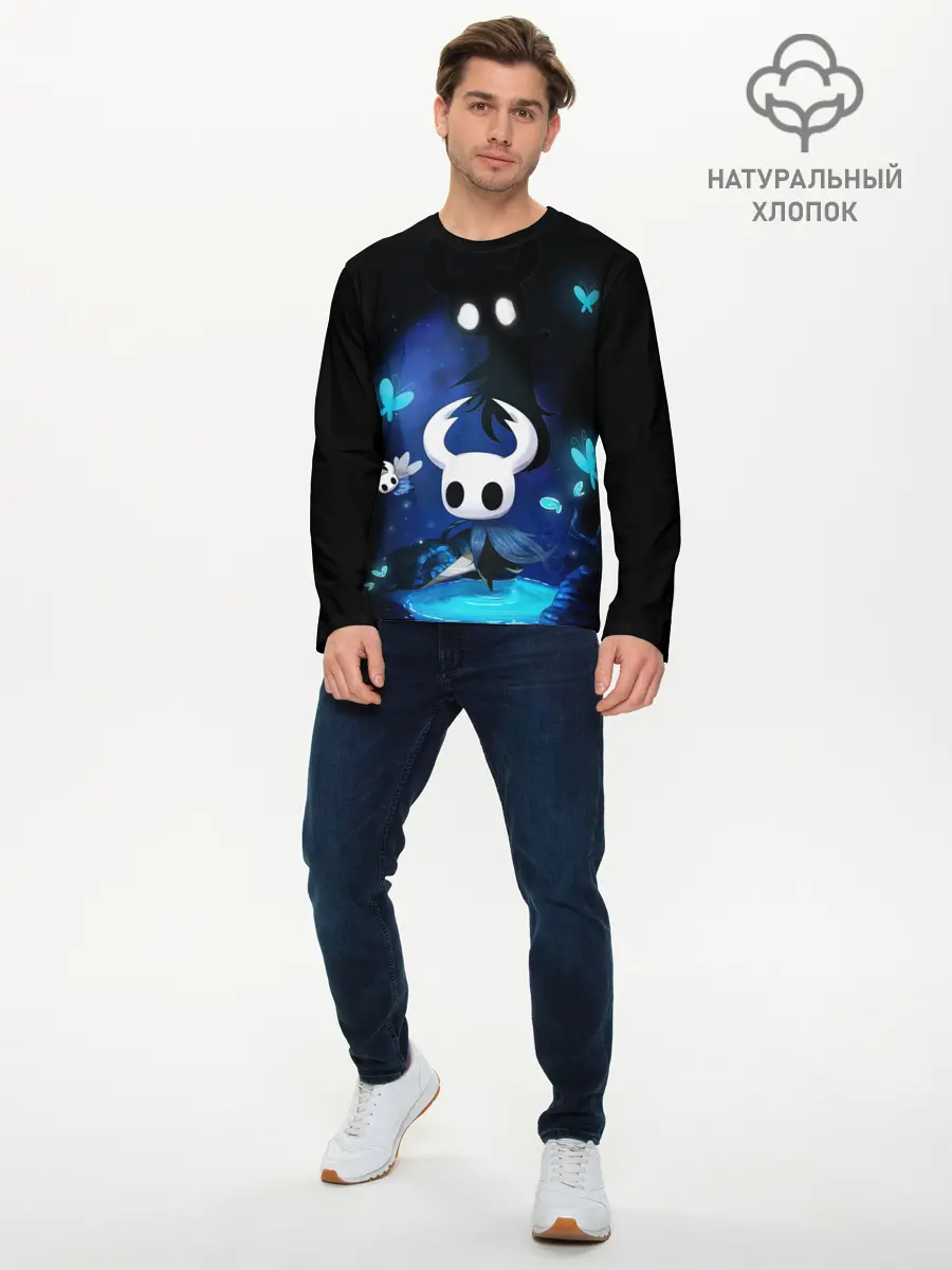 Мужской лонгслив базовый / Hollow Knight (P007_P004ooo1809829, P004ooo1809829)
