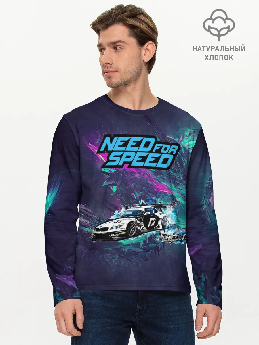 Мужской лонгслив базовый / NFS BMW (P007_P004ooo1812199, P004ooo1812199)