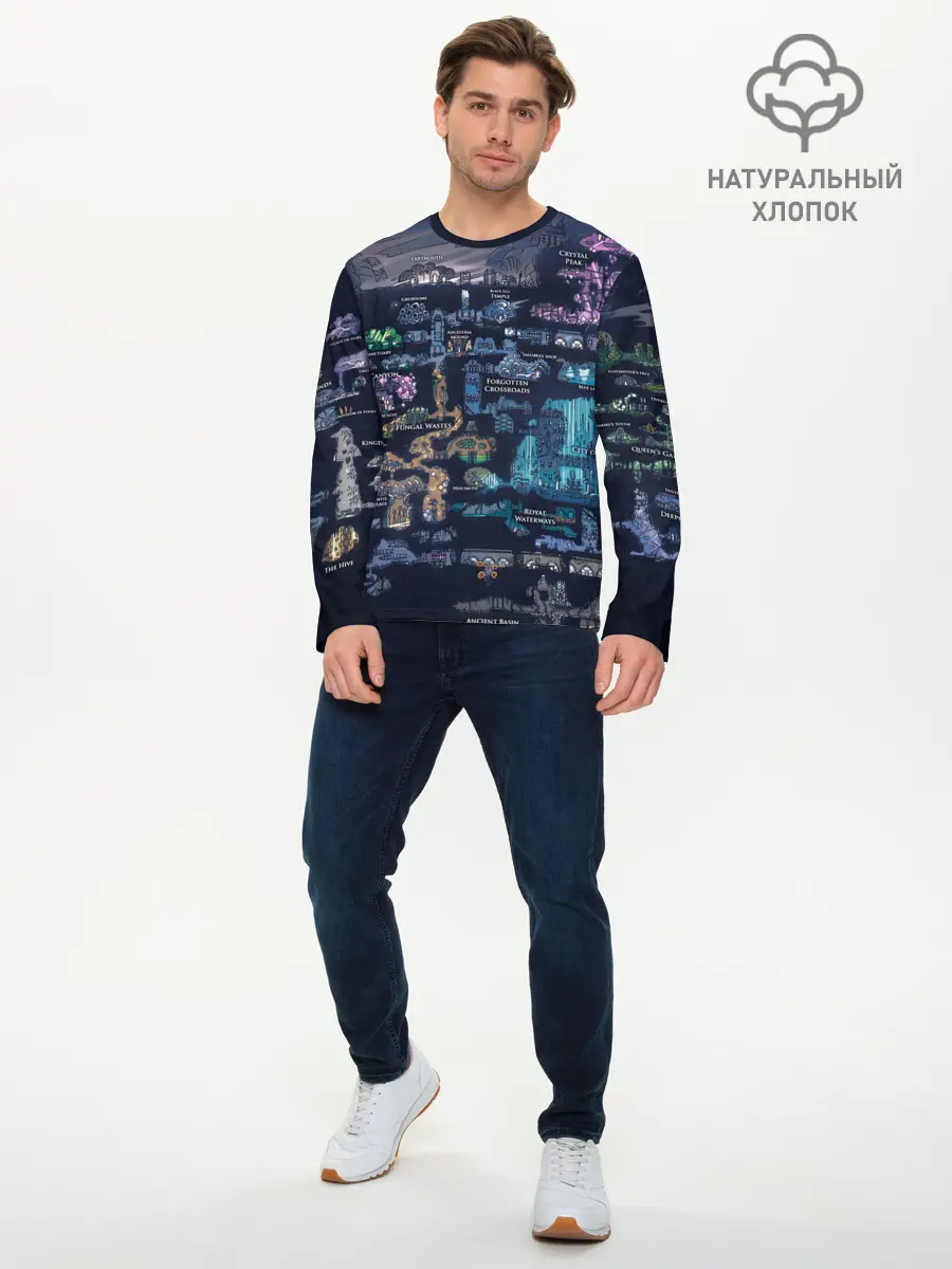 Мужской лонгслив базовый / HOLLOW KNIGHT WORLD (P007_P004ooo1810607, P004ooo1810607)