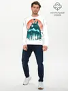 Мужской лонгслив базовый / Силуэт Тоторо (P007_P004ooo1811487, P004ooo1811487)