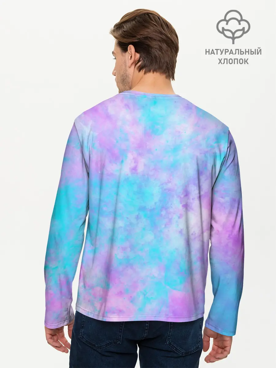 Мужской лонгслив базовый / Мрамор Tie Dye (P007_P004ooo1812835, P004ooo1812835)